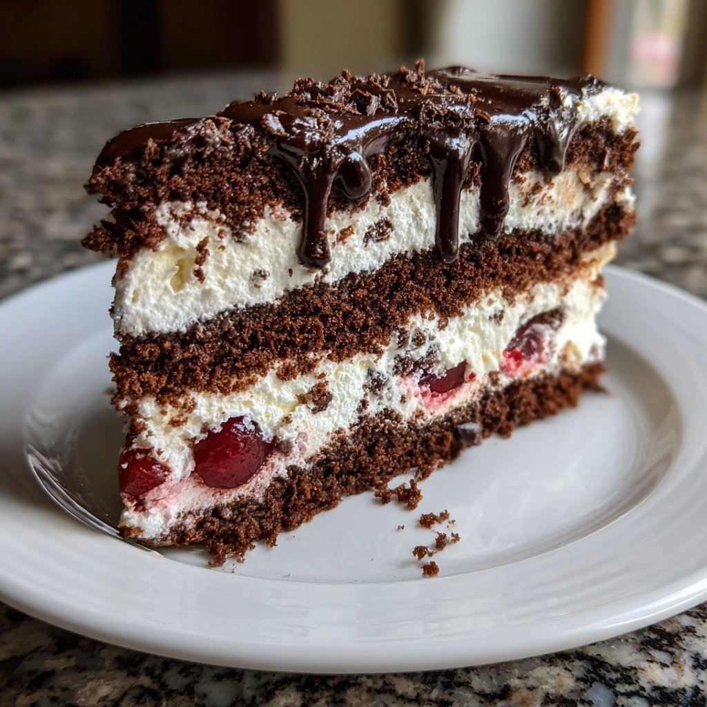 Schoko-Kirsch-Torte mit Sahne - Küchenmomente