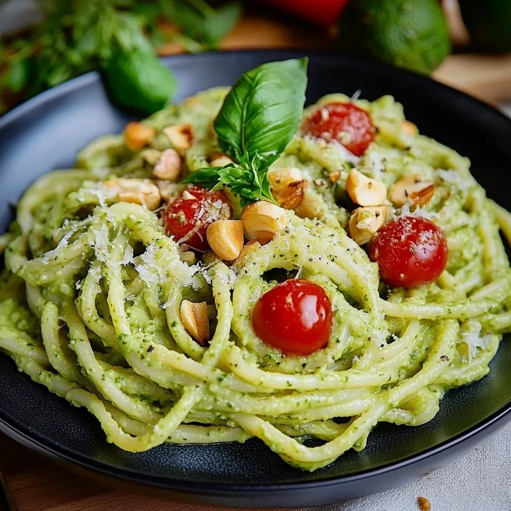 Avocado-Pasta mit Sahnesauce