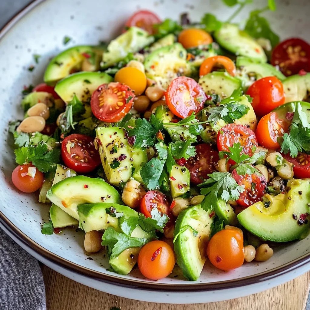 Kichererbsen Salat mit Avocado