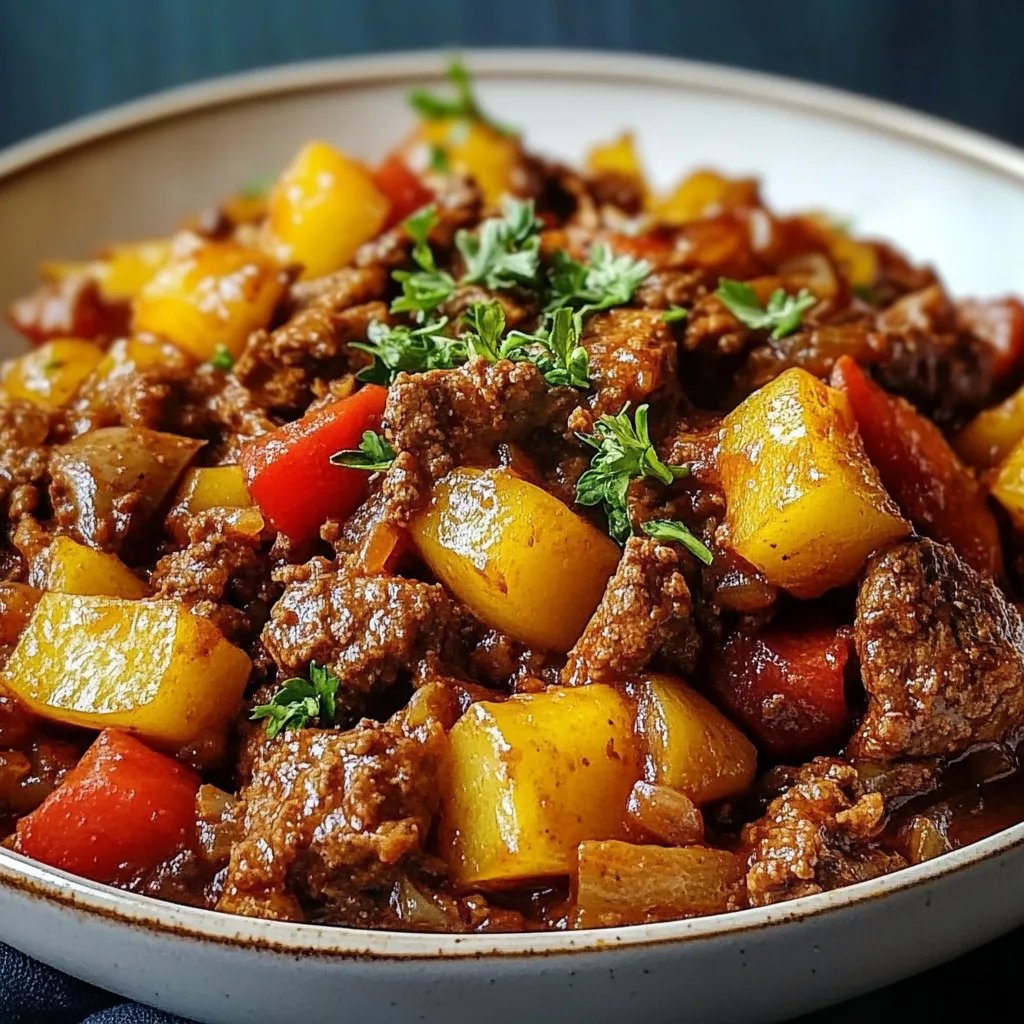 Curryreis mit Hackfleisch