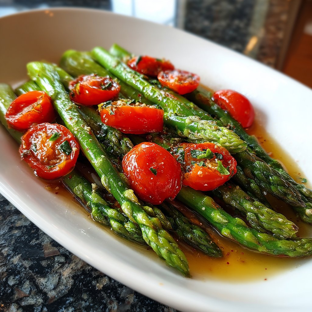 Grüner Spargel Mit Tomaten
