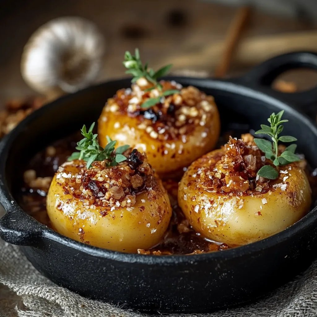 Gebackene Birnen mit Honig und Walnüssen