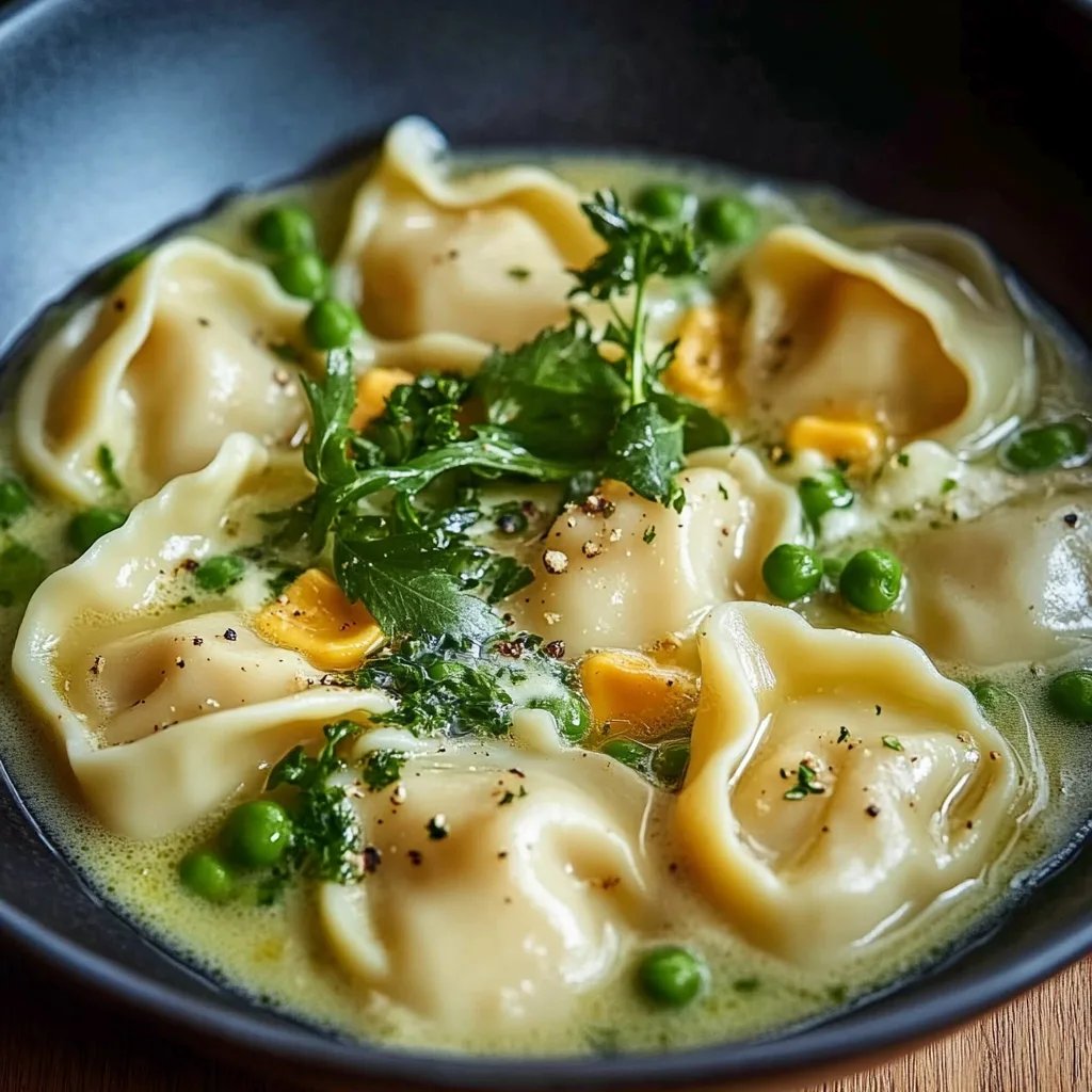 Maultaschen in Käse-Sahnesauce