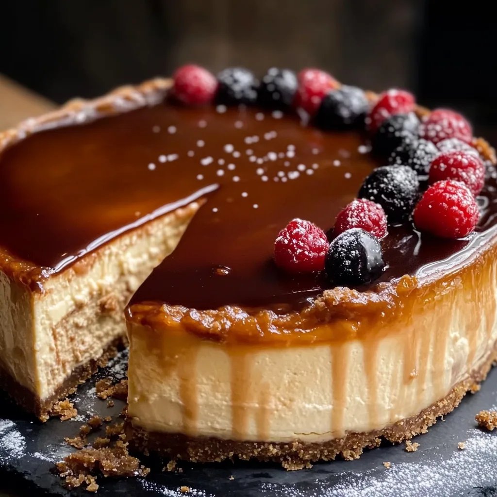 Gesalzener Karamell-Käsekuchen