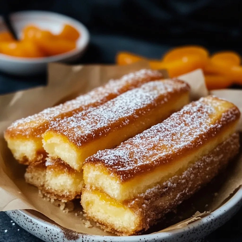Churros Schnitten mit cremiger Mandarinen Füllung