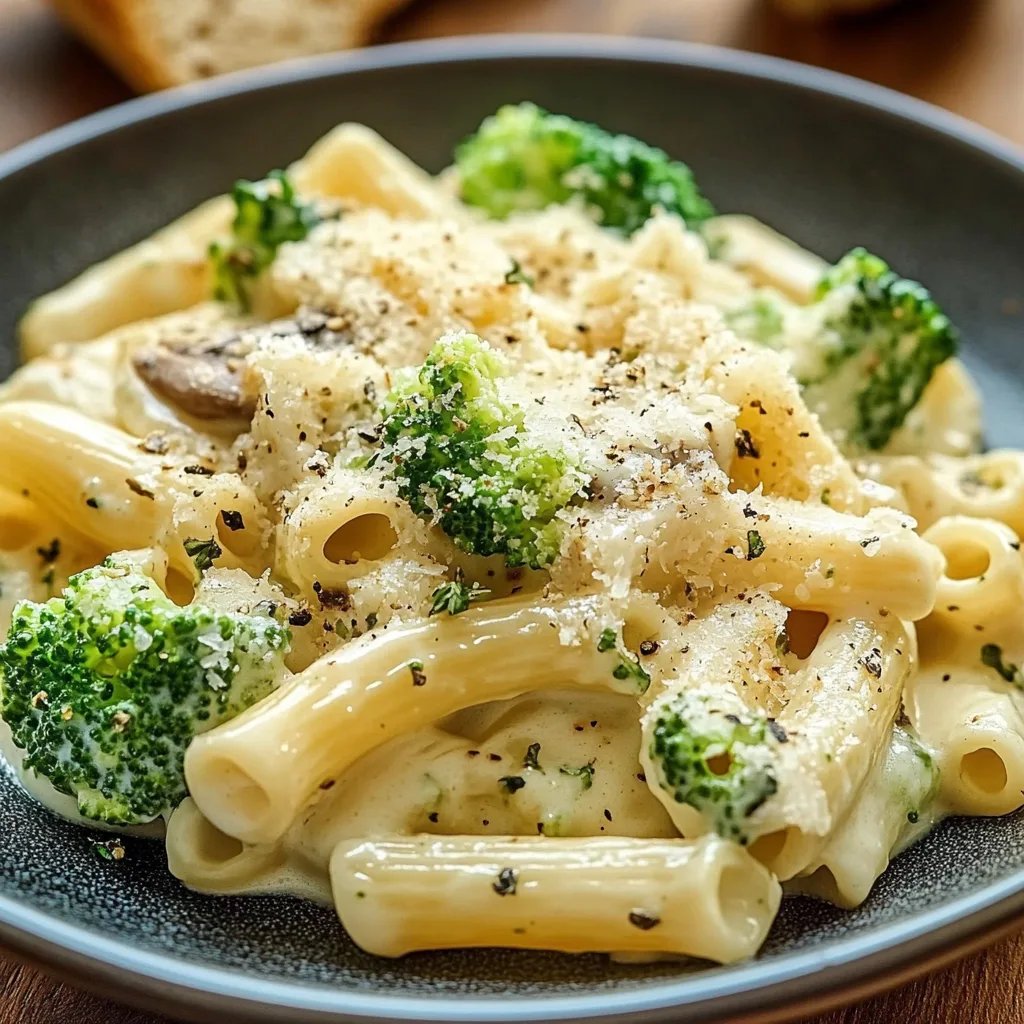 Brokkoli-Pasta mit cremiger Käsesoße