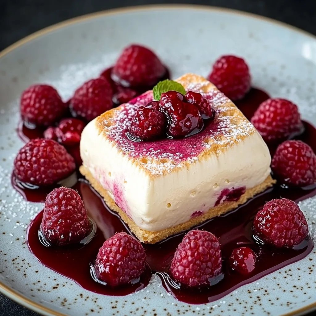 Butterkekskuchen mit Himbeeren und Pudding