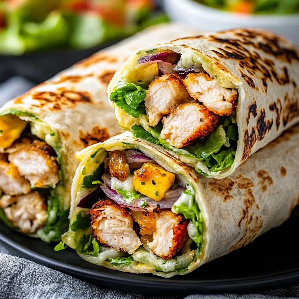 Hähnchen-Caesar-Wrap