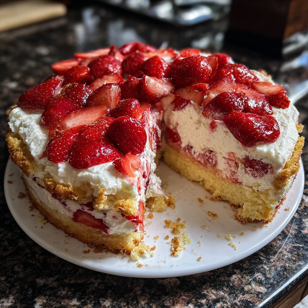 Erdbeerkuchen Mit Quarkfüllung